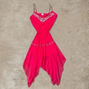 Elegant Pink Sleeveless Dress